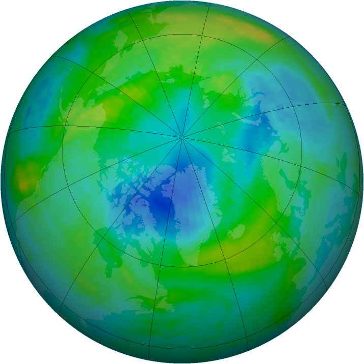 Arctic ozone map for 06 October 1981